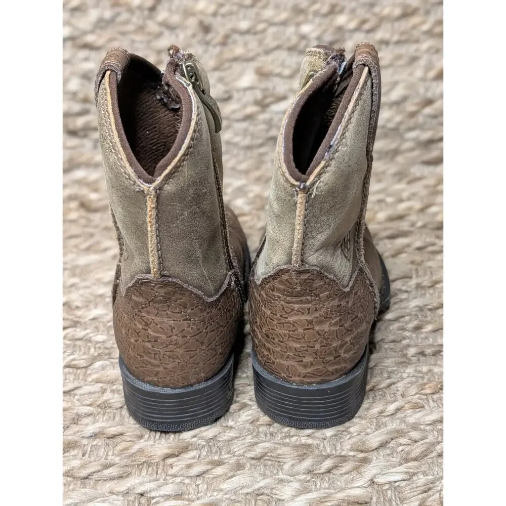 Ariat Kids Earth Rambler Brown Western Cowboy Boots Square Toe Toddler Size 5